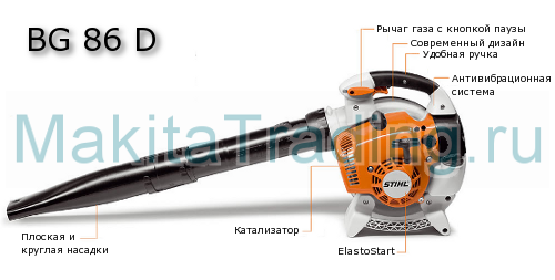 бензиновая воздуходувка stihl bg86D